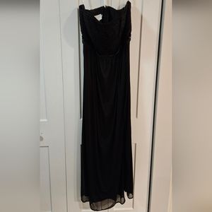 David's Bridal Lace and Mesh Strapless Dress Bridesmaid Prom Like New